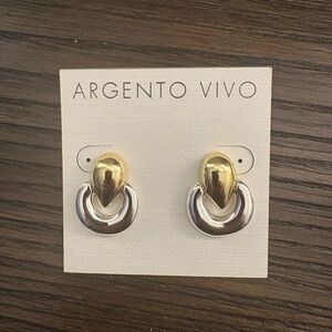 NEW Argento Vivo Gold and Silver Earrings